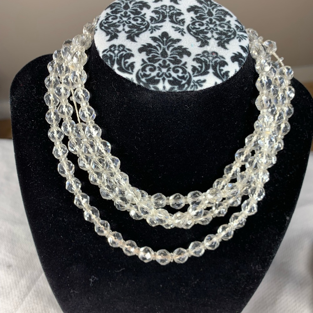 Long Strand of Multifaceted Glass‎ Bead